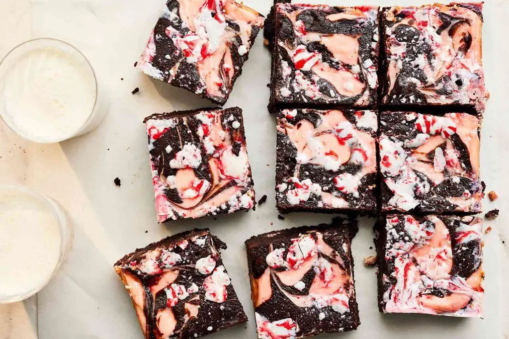 Peppermint Swirl Christmas Brownies