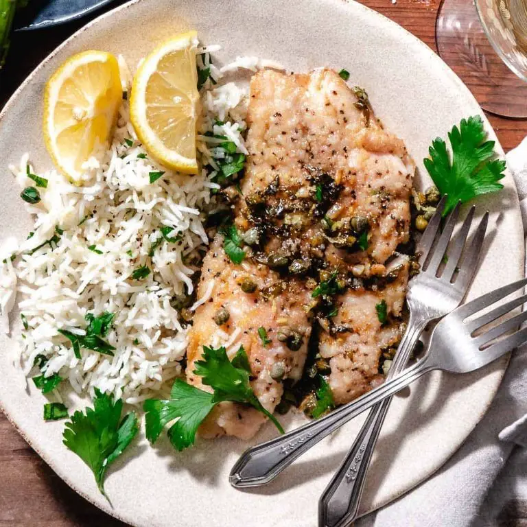 Perch Piccata with Capers and White Wine