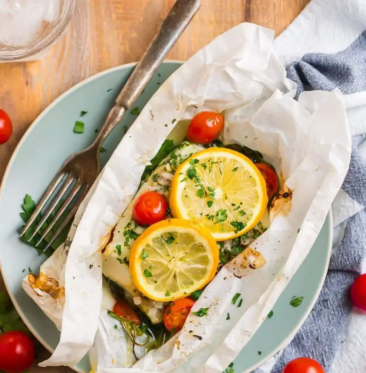 Perch en Papillote with Vegetables