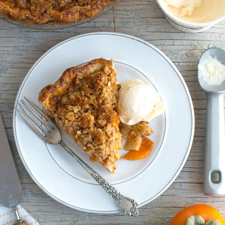 Persimmon and Apple Crumble