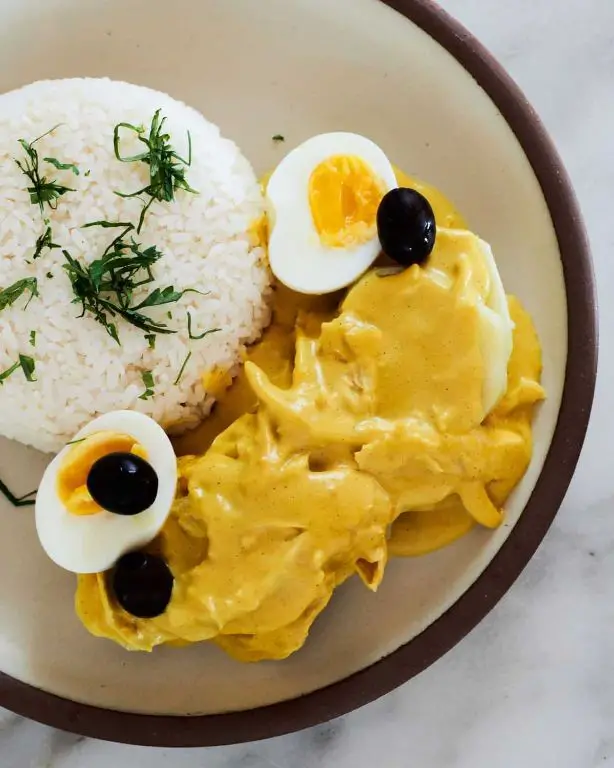 Peruvian Aji de Gallina with Rice