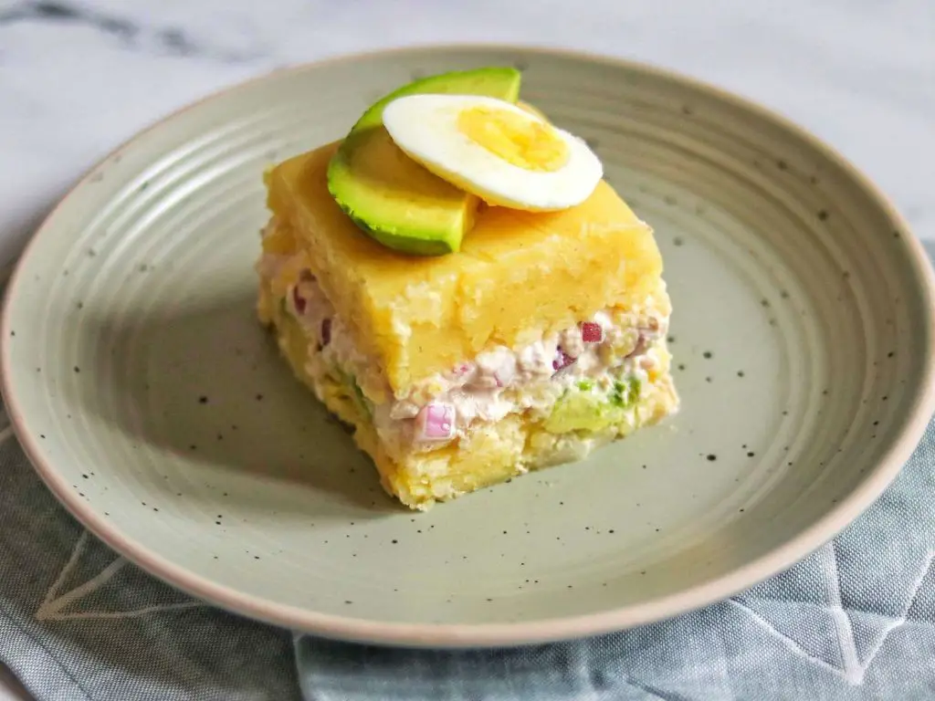 Peruvian Causa Limeña with Rice
