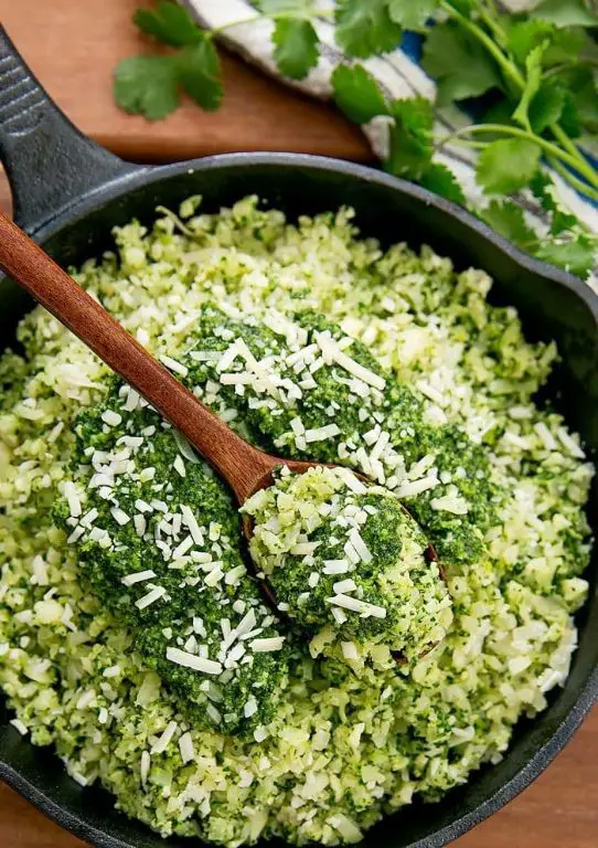 Pesto Cauliflower Rice