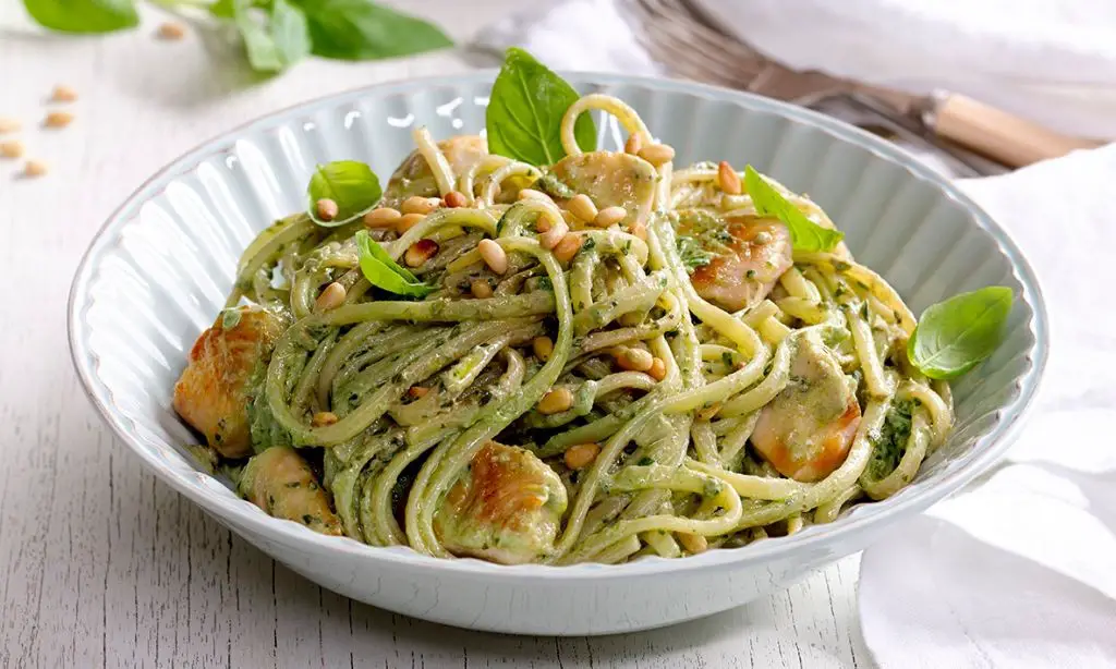 Pesto Chicken Linguine