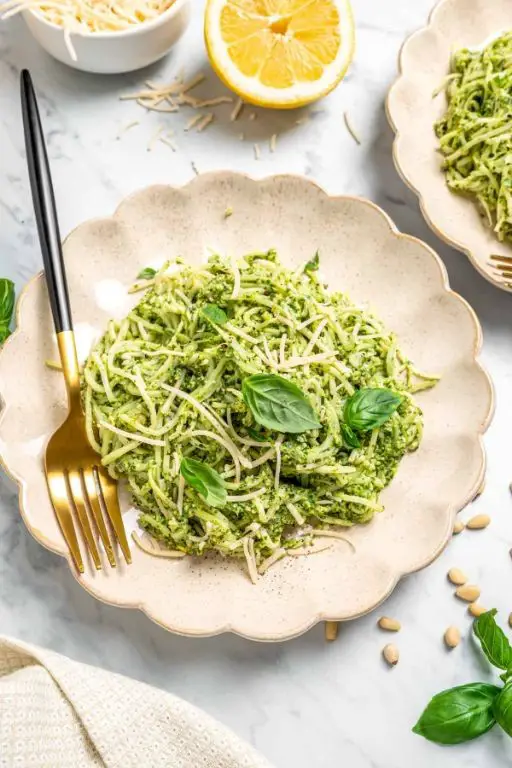 Pesto Hearts of Palm Pasta with Basil