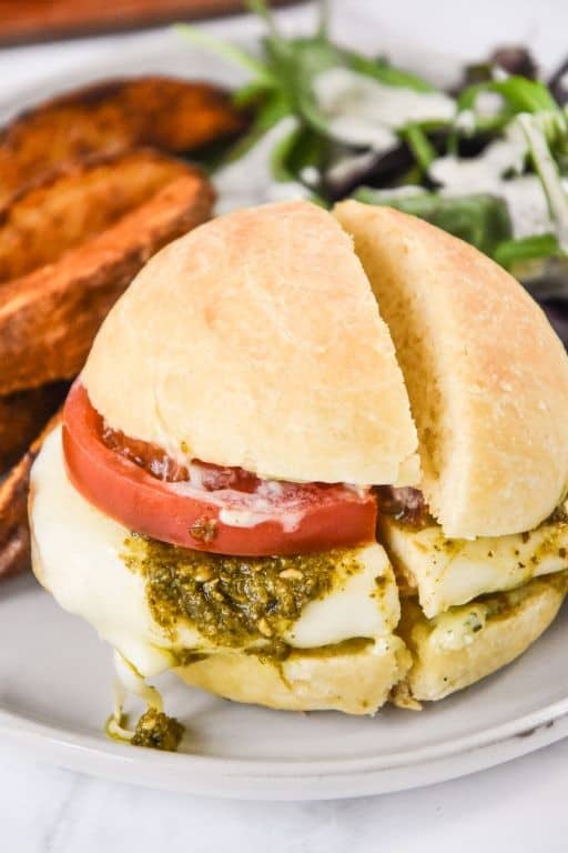 Pesto Mozzarella Chicken Thigh Sandwich