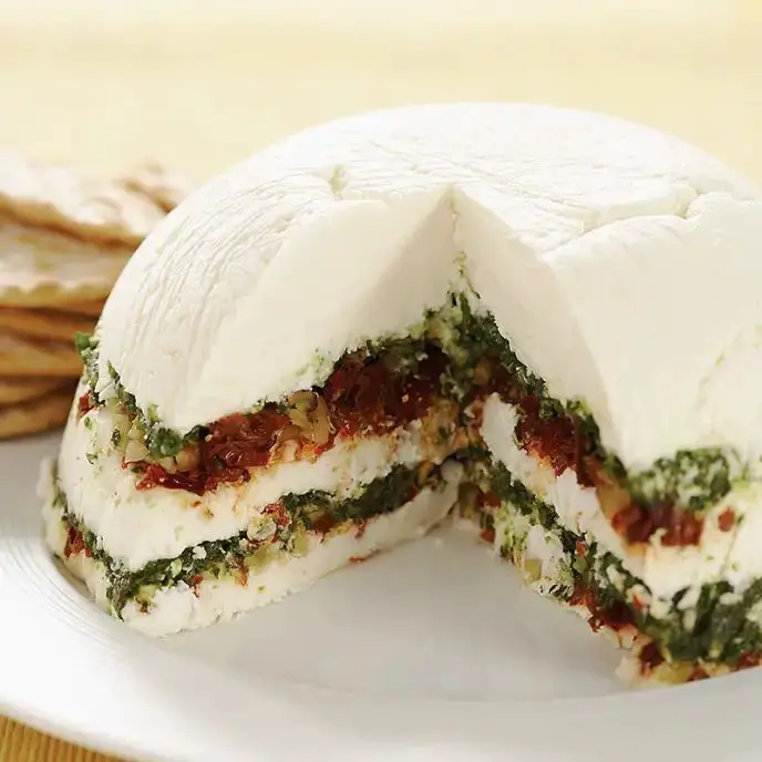 Pesto Parmesan Cheese Ball with Cream Cheese