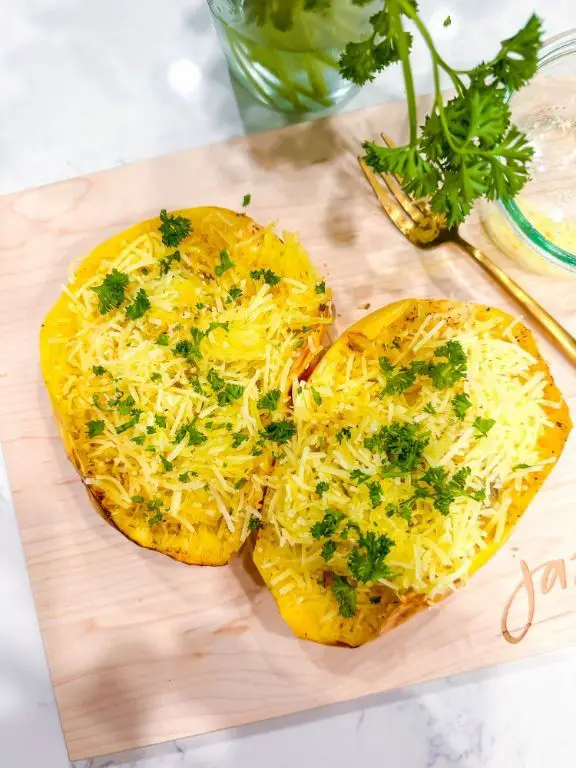 Pesto Spaghetti Squash Air Fryer Toss