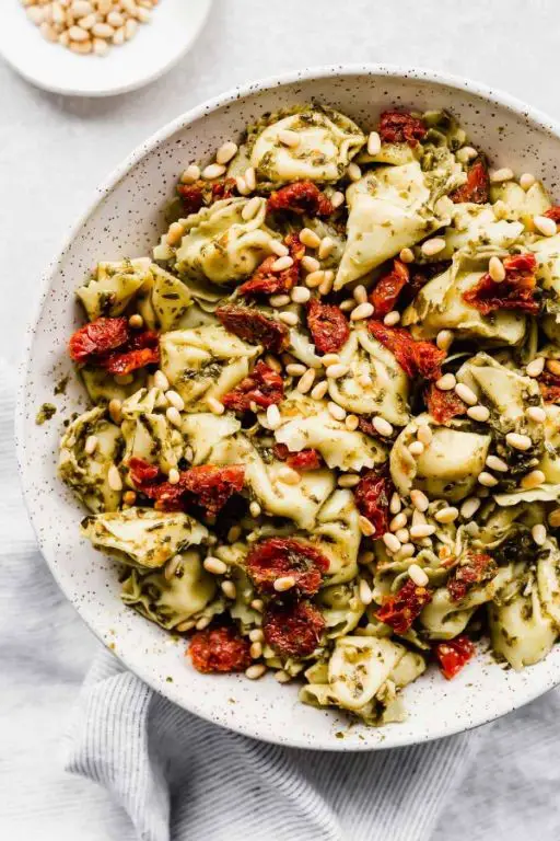 Pesto Tortellini Salad with Sun-Dried Tomatoes
