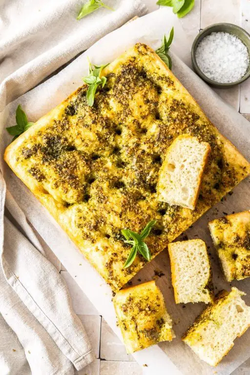 Pesto and Parmesan Focaccia
