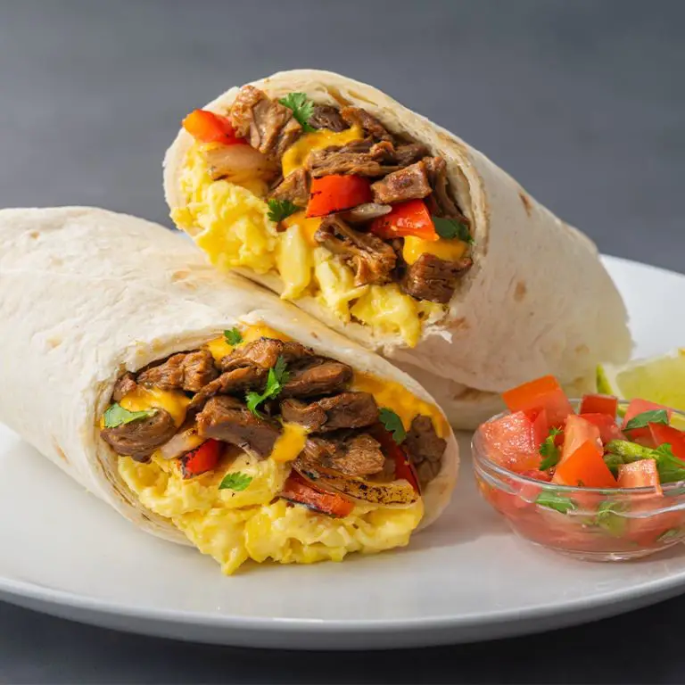 Philly Cheesesteak Breakfast Burrito