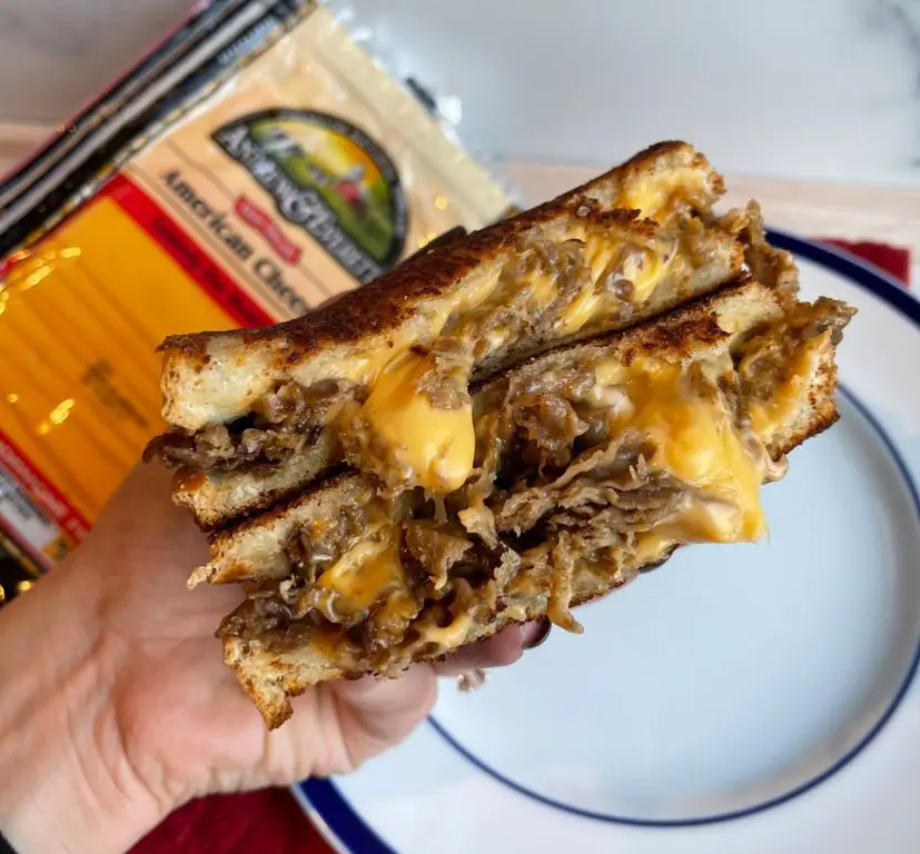 Philly Cheesesteak Grilled Cheese Sandwich