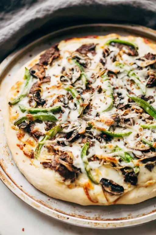 Philly Cheesesteak Pizza with Provolone