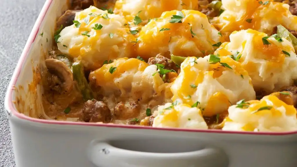 Philly Cheesesteak Shepherd’s Pie