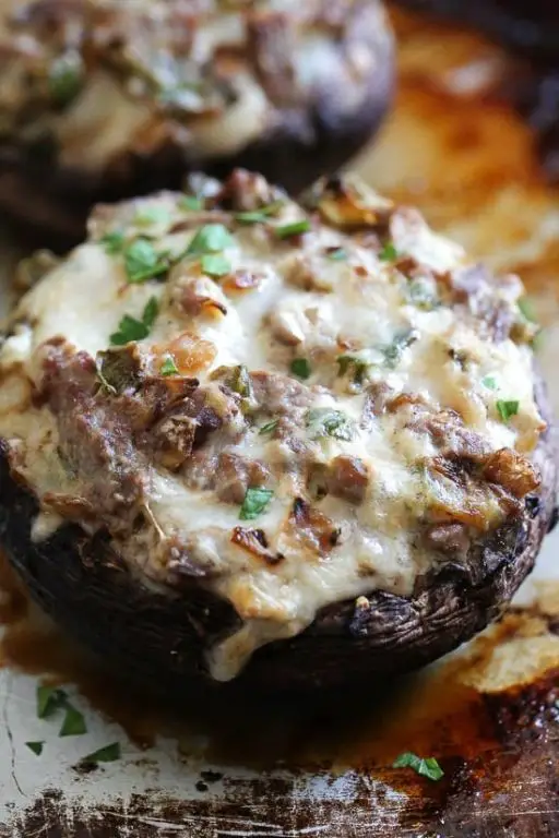 Philly Cheesesteak Stuffed Mushrooms