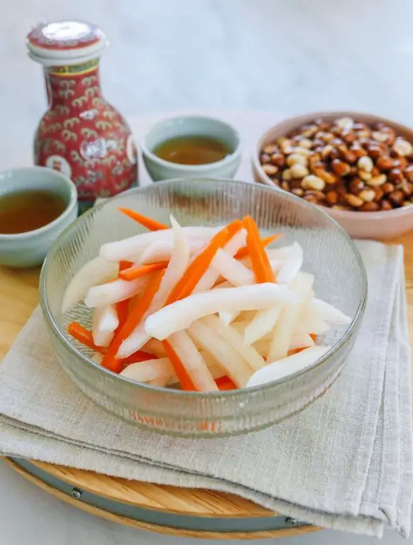 Pickled Daikon with Rice Vinegar