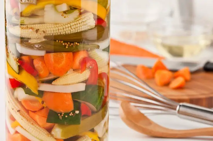 Pickled Okra and Carrot Medley