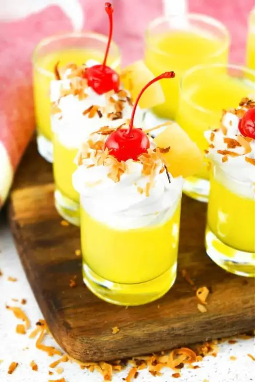 Pina Colada Jello Jigglers
