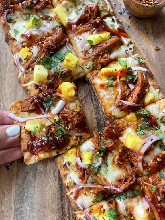 Pineapple BBQ Chicken Pizza