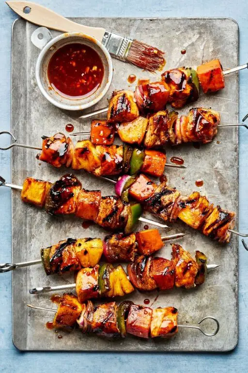 Pineapple Chicken Shawarma Skewers