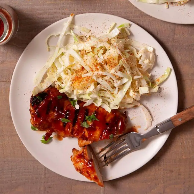 Pineapple Cole Slaw with Grilled Chicken