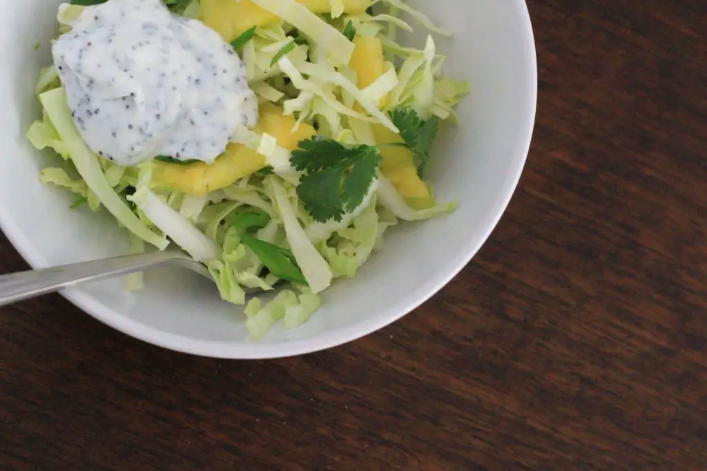 Pineapple Cole Slaw with Poppy Seed Dressing