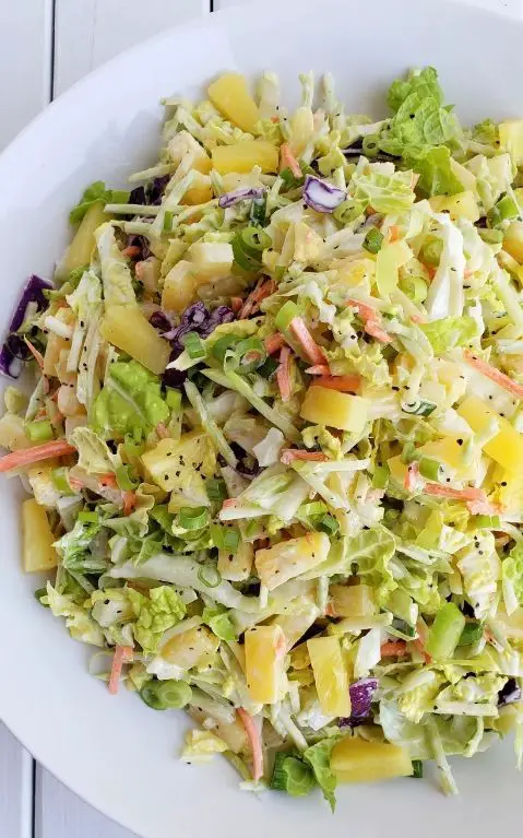 Pineapple Cole Slaw with Roasted Corn