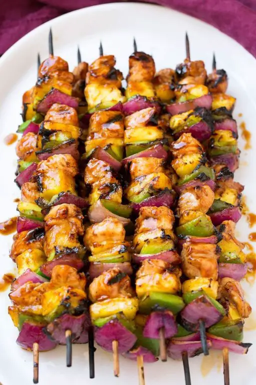 Pineapple Juice Marinated Chicken Skewers