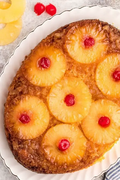 Pineapple Upside-Down Crockpot Cake