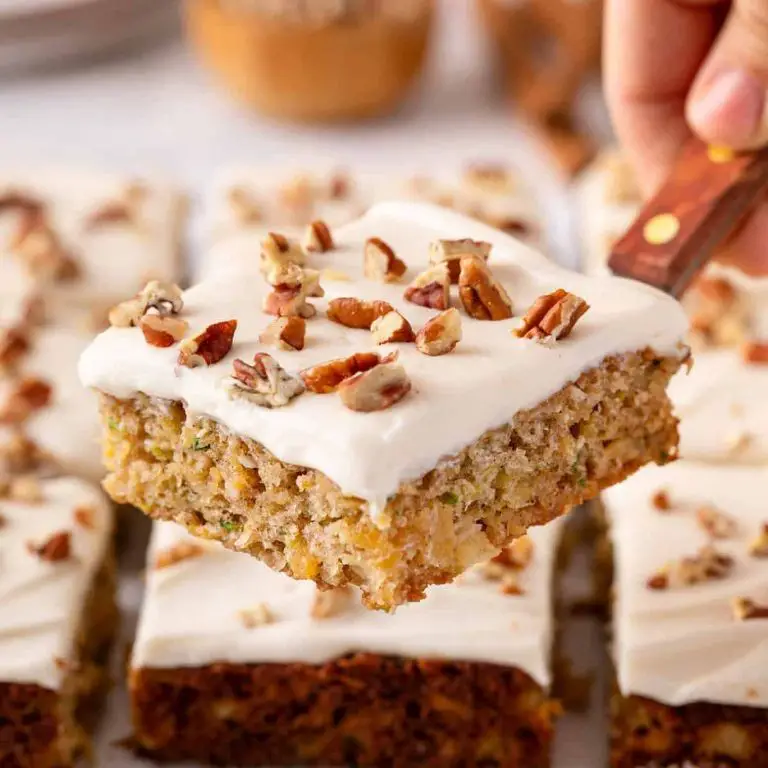 Pineapple Zucchini Cake with Whipped Cream
