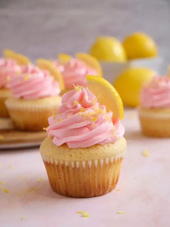 Pink Lemonade Cupcakes with Cream Cheese Frosting