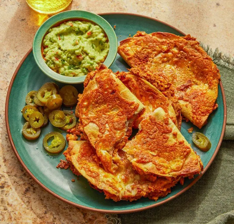 Pinto Bean and Cheddar Quesadillas