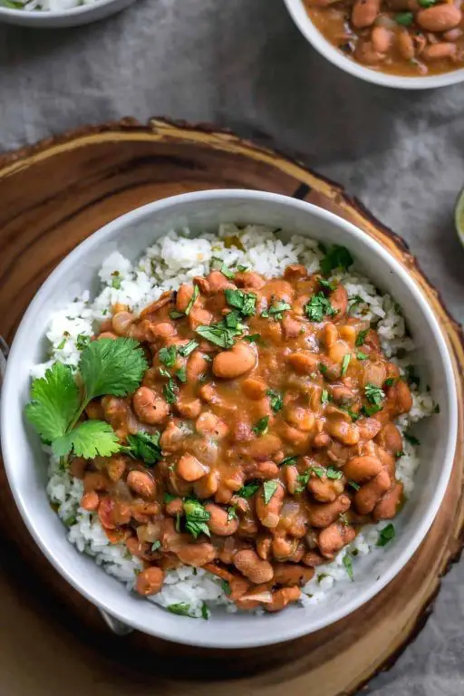 Pinto Beans and Rice with Cilantro Lime Dressing