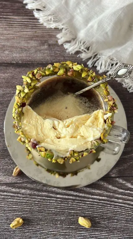 Pistachio Ice Cream Affogato