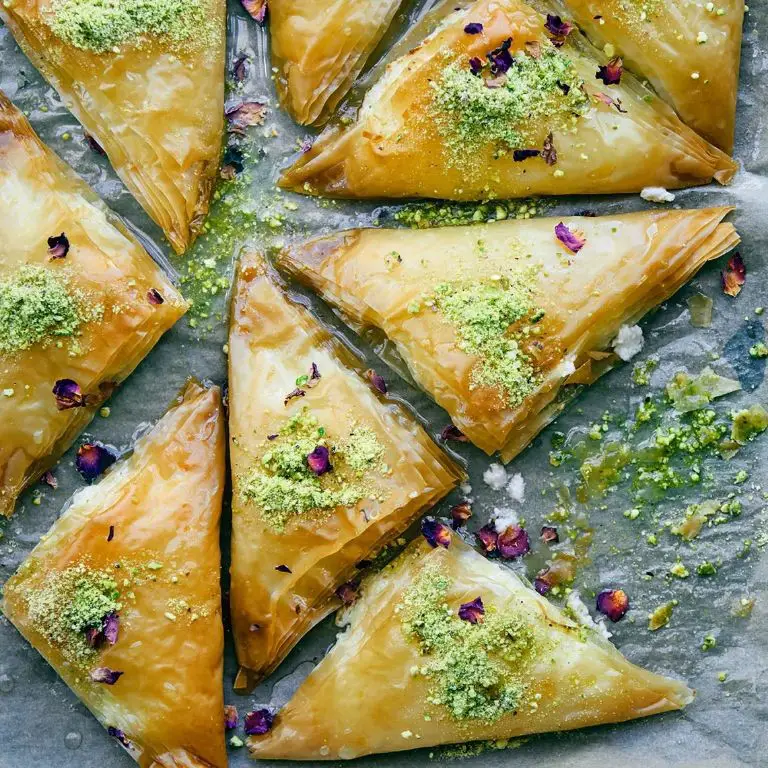 Pistachio and Rosewater Phyllo Pastries
