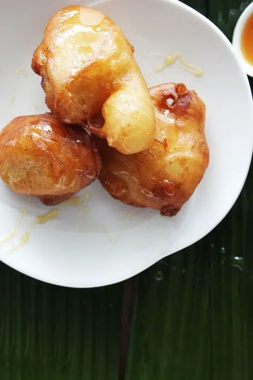 Plantain Fritters with Honey Drizzle
