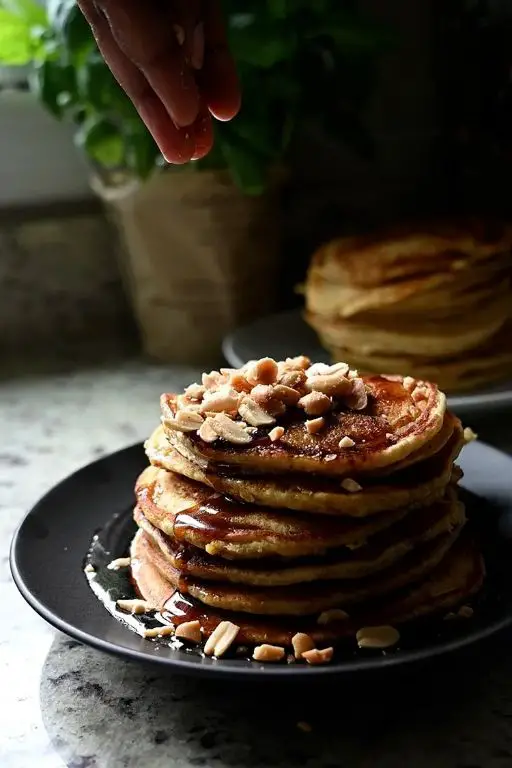 Plantain Pancakes with Maple Syrup