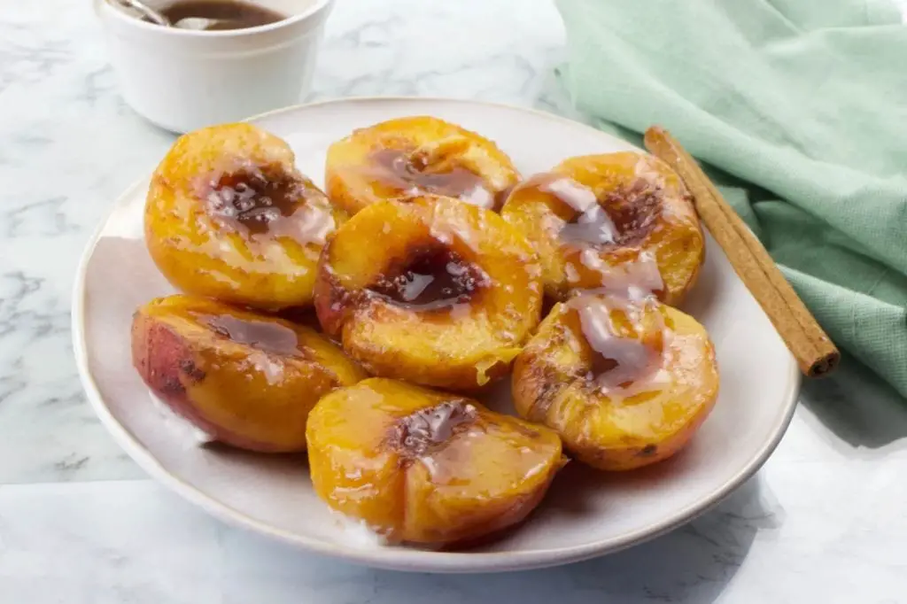 Poached Peaches in Ginger Syrup