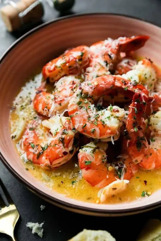 Poached Shrimp with Garlic Butter