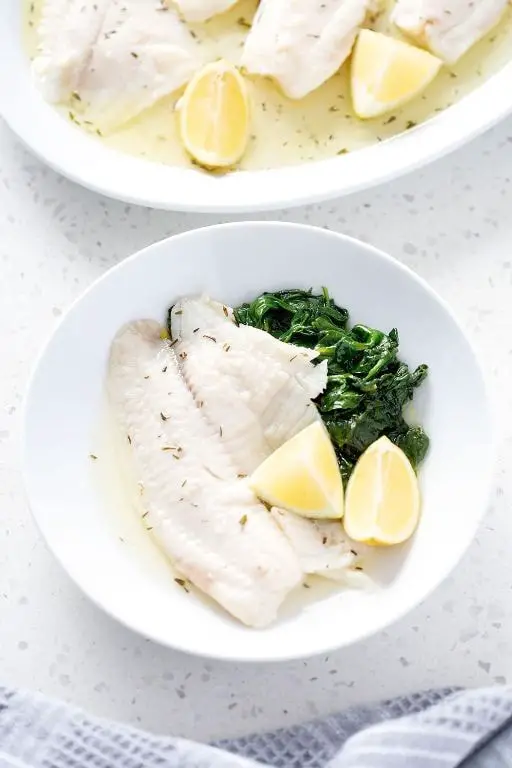 Poached Tilapia with Lemon and Thyme