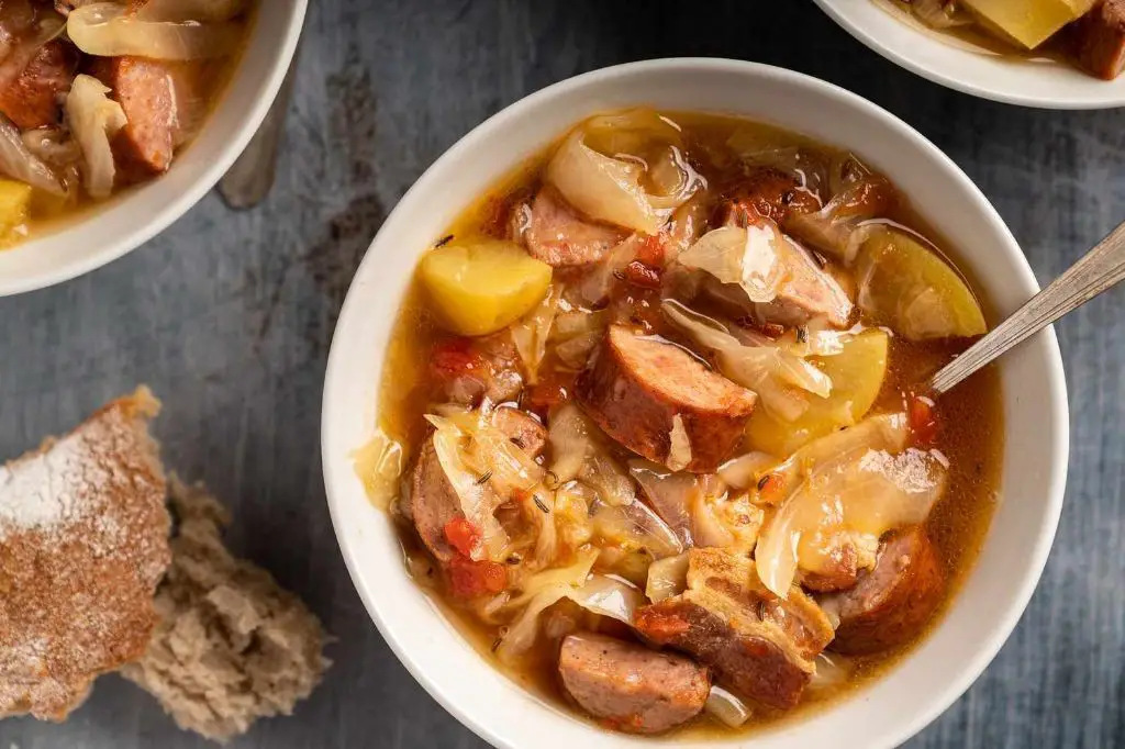 Polish Cabbage Soup with Sausage