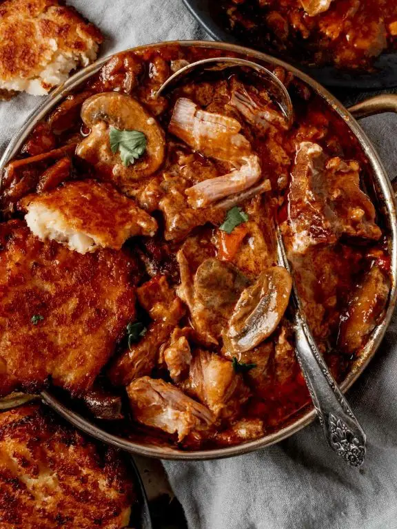 Polish Chicken Goulash with Mushrooms