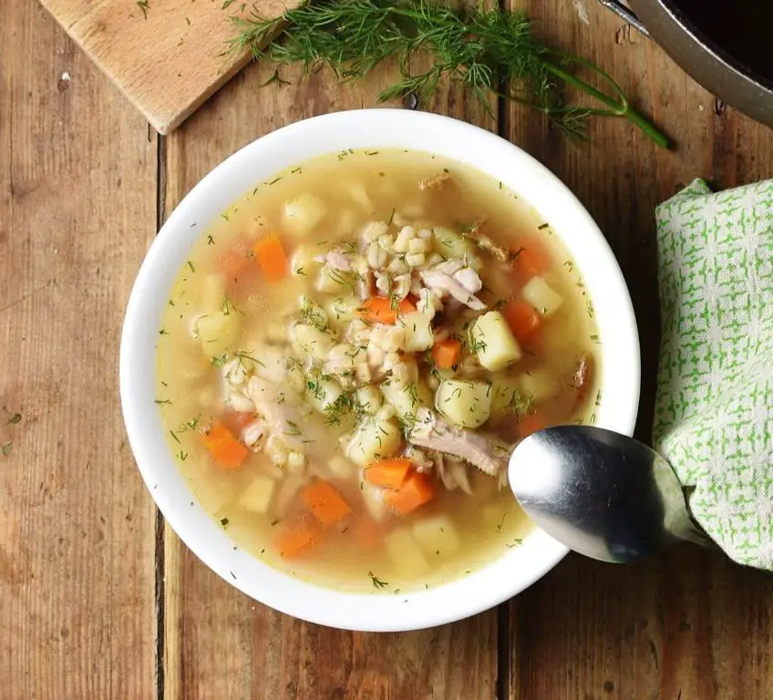 Polish Chicken and Barley Soup
