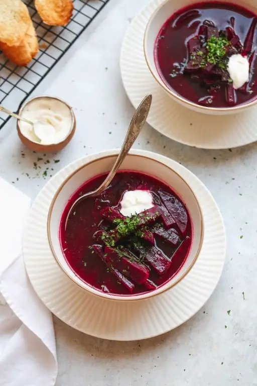 Polish Chicken and Beetroot Borscht