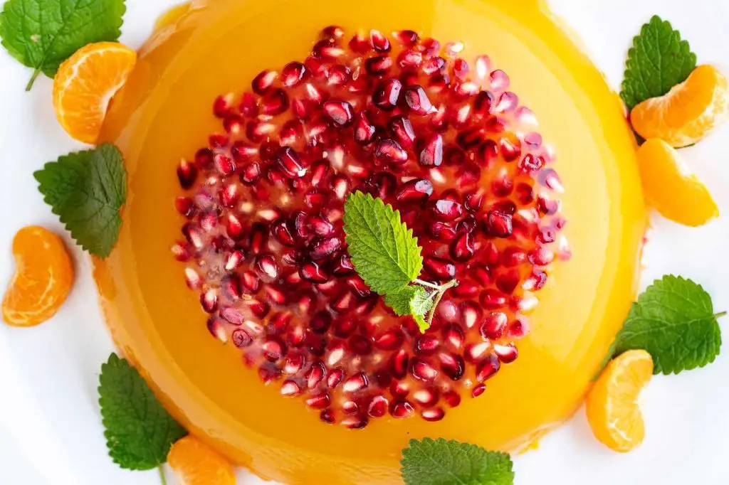 Pomegranate Basil Jello Jigglers