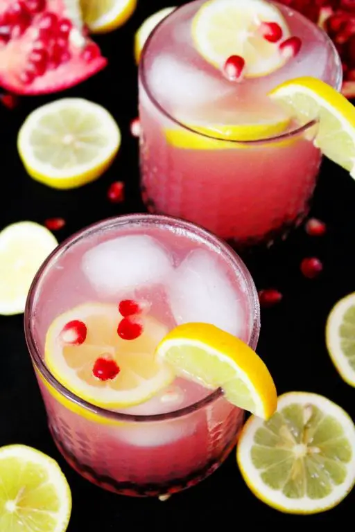 Pomegranate Basil Lemonade