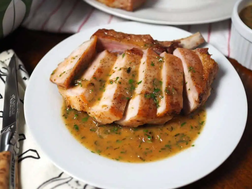 Pork Chops with Apple Cider Reduction