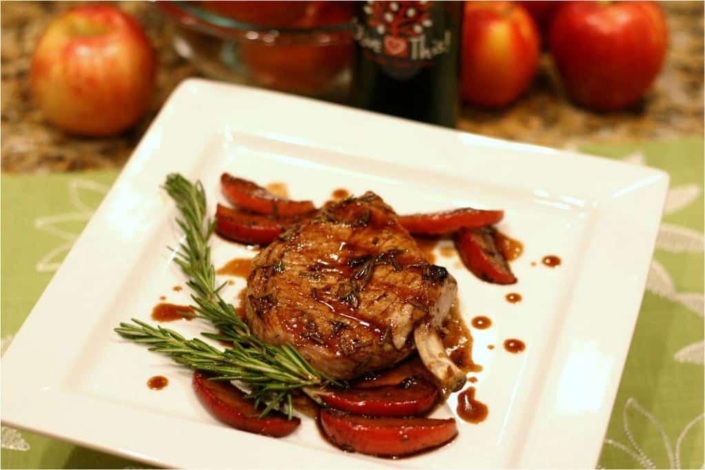 Pork Chops with Apple and Balsamic Reduction