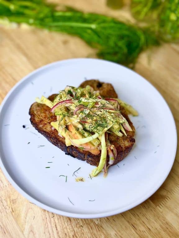 Pork Chops with Apple and Fennel Slaw