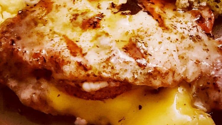 Pork Chops with Apple and Gouda Gratin